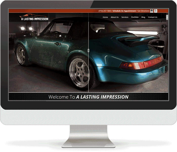 A scrolling video showing the A Lasting Impression Home page contents